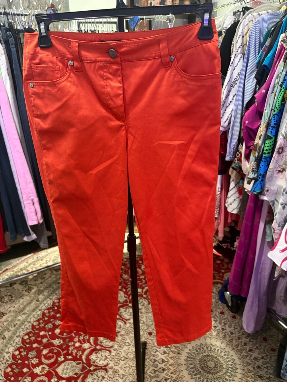 Women's Red Capri Pants